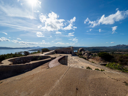 A picture of the abandoned military base of Capo D'Orsoの写真素材