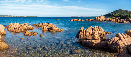 A picture of the beautiful beach of Liscia Ruja in Sardiniaの写真素材