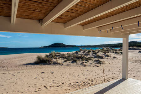 A picture of the beautiful beach of Liscia Ruja in Sardiniaの写真素材
