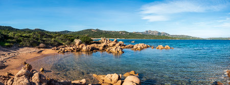 A picture of the beautiful beach of Liscia Ruja in Sardiniaの写真素材