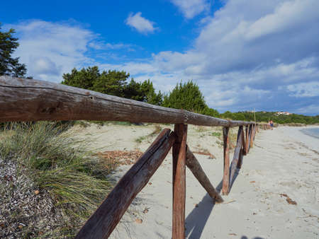 A picture of the beautiful Cala Brandinchi beach in Sardiniaの写真素材