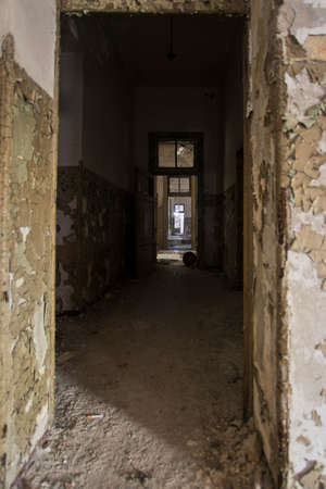 A picture of a scary place in an abandoned asylumの写真素材