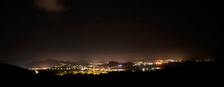 A beautiful view of Marinella at nightの写真素材
