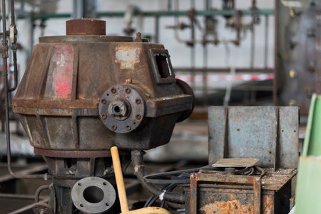 Details of an old abandoned factoryの写真素材
