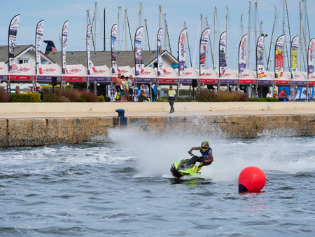 Olbia, Italy - September 16 - 2022 Aquabike world Championship gran prix of Italyのeditorial素材
