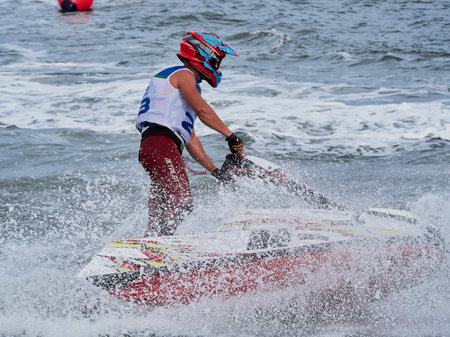 Olbia, Italy - September 16 - 2022 Aquabike world Championship gran prix of Italyのeditorial素材