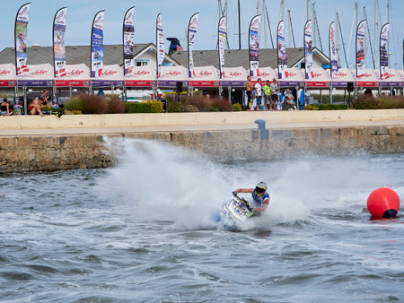 Olbia, Italy - September 16 - 2022 Aquabike world Championship gran prix of Italyのeditorial素材