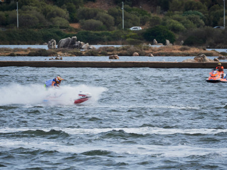 Olbia, Italy - September 16 - 2022 Aquabike world Championship gran prix of Italyのeditorial素材