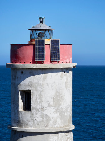 Capo Ferro lighthouse in Sardiniaの写真素材
