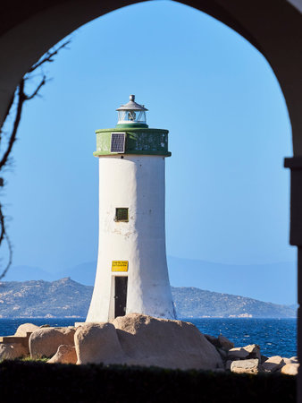 A photo of a lighthouse in Palau, Sardiniaの写真素材