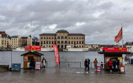 Stockholm, Sweden- February 2020: National art museum and river viewのeditorial素材