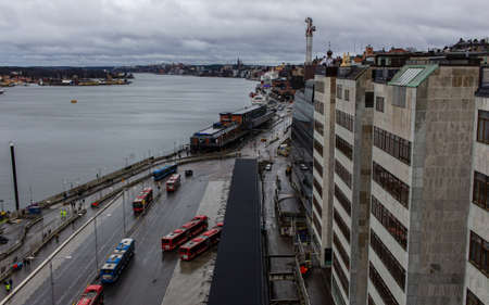 Stockholm, Sweden- February 2020: view point city view from topのeditorial素材