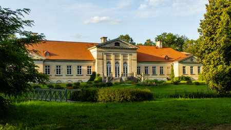 Auce, Latvia- August 2019: town castle architecture buildingのeditorial素材