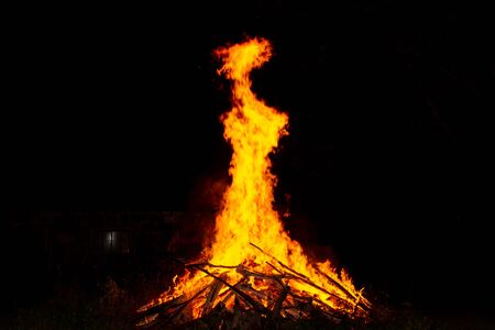 Midsummer holidays festival symbol fire place, traditional in Latvia calling Ligo eveningの写真素材