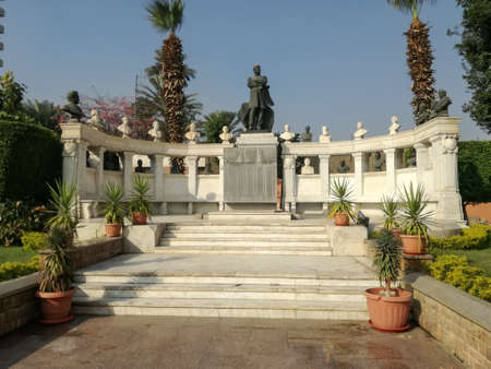 Cairo, Egypt- November 2017: National museum outdoor statueのeditorial素材