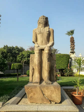 Cairo, Egypt- November 2017: National museum outdoor statueのeditorial素材