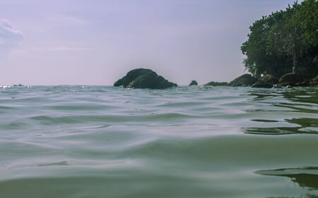 Thailand island beach water closeupの写真素材