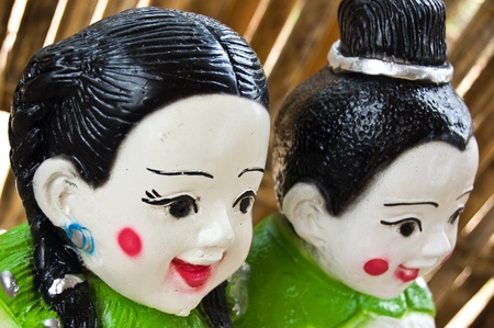 child statue be in a good temperの写真素材