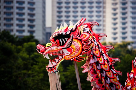 Chinese dragon danceの写真素材