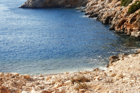 Mediterranean shore of Turkey   The autumn seasideの写真素材