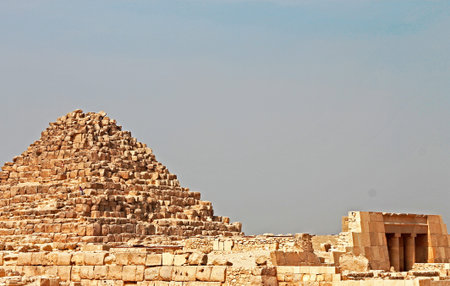 Pyramids In The Desert Of Egypt Giza