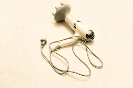 Hairdryer isolated on the white baclgroundの写真素材
