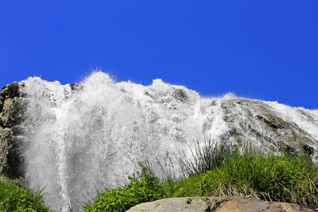 Alibek Waterfall. Dombay Mountains. The Northern Caucasの写真素材