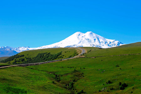 Elbrus mountain is highest peak of Europe