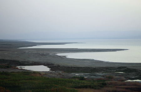 The Dead sea landscape before a sunriseの写真素材