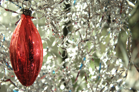 Christmas tree decoration on the Christmas treeの写真素材