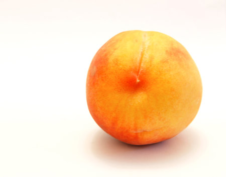 Fresh Peach Isolated On The White Background