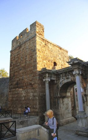 Adrian gates of old town Antalya Turkeyのeditorial素材