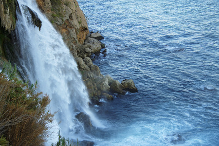 Duden waterfall. Antalya, Turkey. Mediterranean seashoreの写真素材