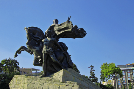 The Mustafa Kemal Ataturk monument in Antalya Turkeyのeditorial素材