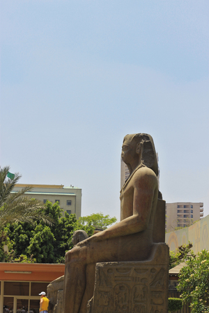 Sphinx statue near The Museum of Egyptian, Cairo Egypt 2013 may 16のeditorial素材
