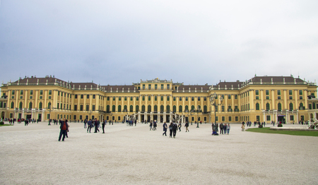 Shonbrunn Palace and area foreground Vienna Austria 03 november 2018のeditorial素材