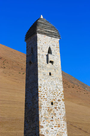 Ancient Towers of Ingushetia. Antic architecture and ruins of Northern Caucasus, Russian Federation