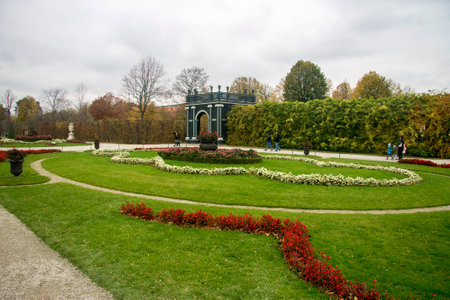Park around Shonbrunn Palace Vienna Austria 03 november 2018のeditorial素材