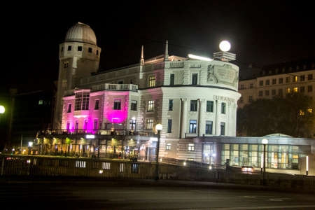 On the street of Vienna Austria in evening at autumn time 02 november 2018のeditorial素材