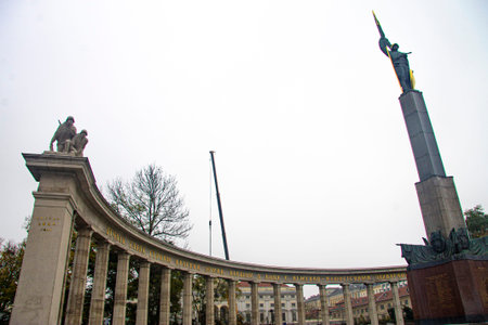 Memorial Monument of Soviet soldiers - Heroes of the Red Army in Vienna Austria 05 november 2018
