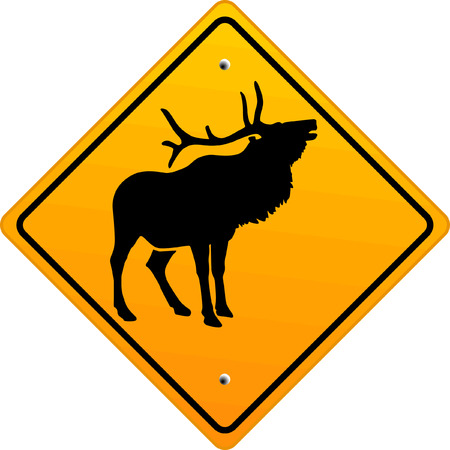  deer warning のイラスト素材