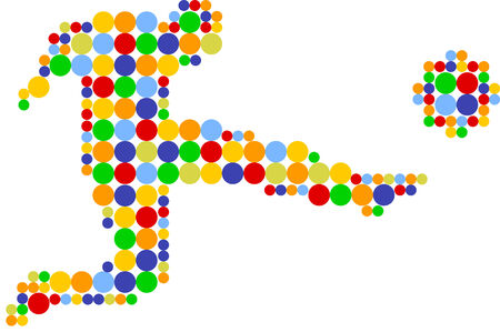 football player, o join the dots のイラスト素材