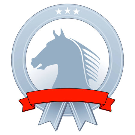 emblem with horseのイラスト素材