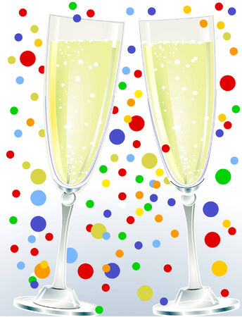  a couple of champagne のイラスト素材