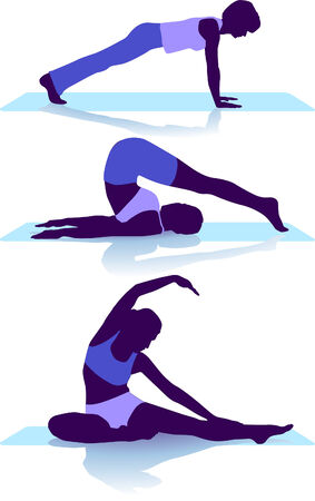 floor exercises のイラスト素材