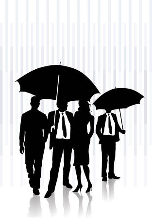 in the rain のイラスト素材