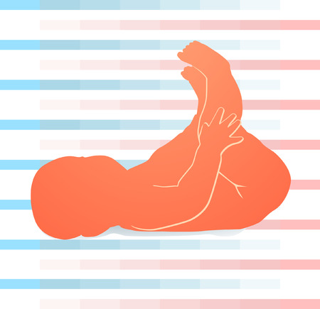 baby and stripe のイラスト素材