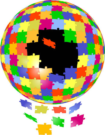  puzzle global のイラスト素材