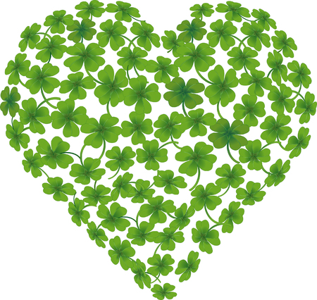  heart shamrock のイラスト素材