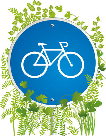 bicyclist road sign のイラスト素材